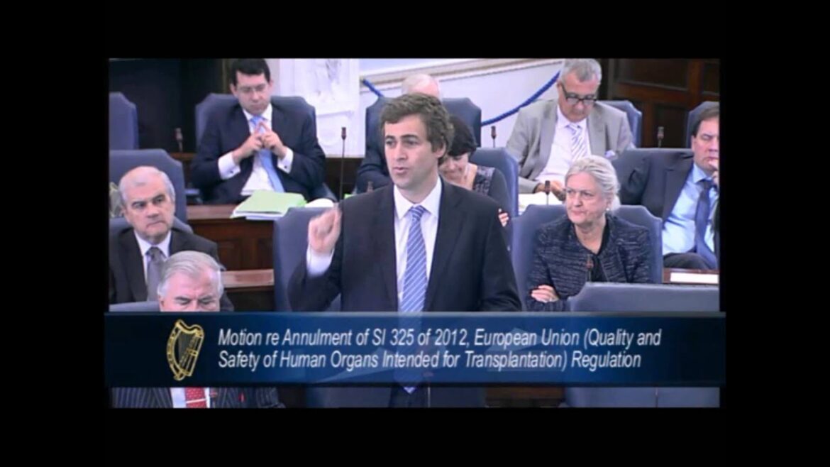 Senator mark daly addresses the seanad recall on flawed organ