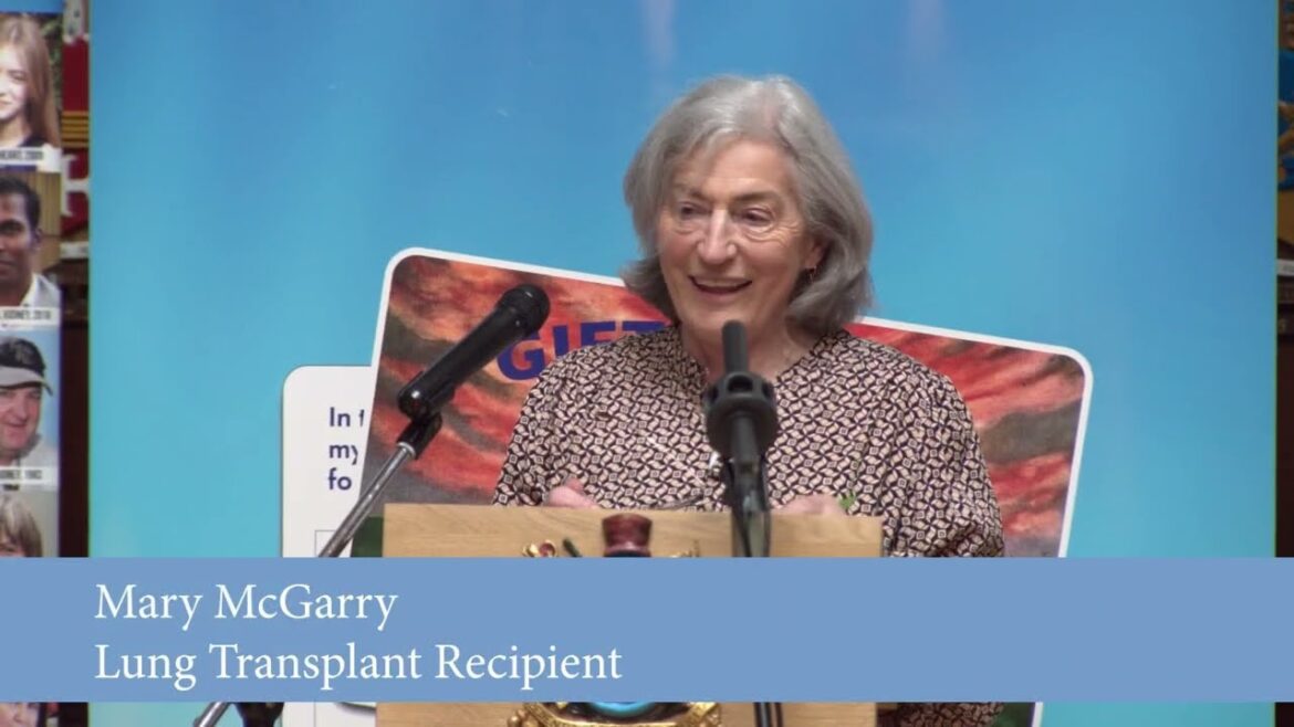Mary mcgarry, lung transplant recipient organ donor awareness week