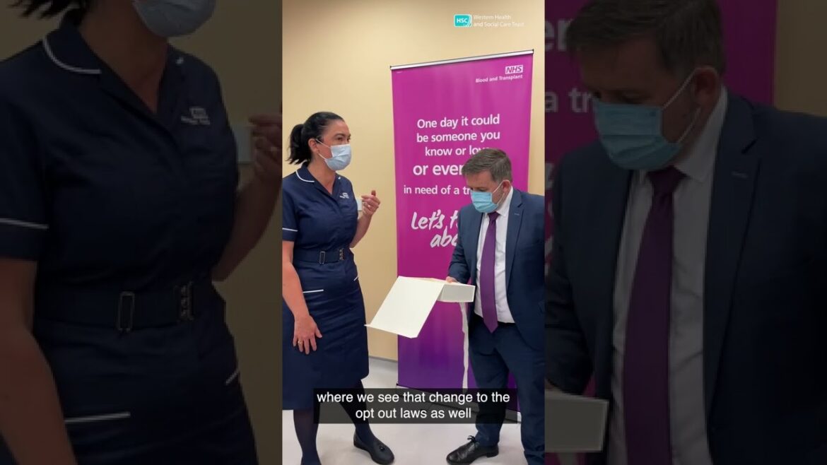 Health Minister Robin Swann Visit to South West Acute Hospital