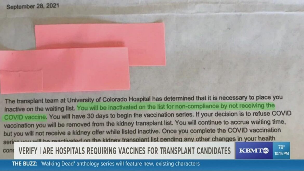 VERIFY: Can hospitals require organ transplant patients, donors to be