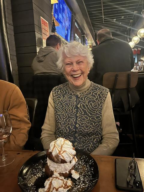 Sheila celebrating her birthday