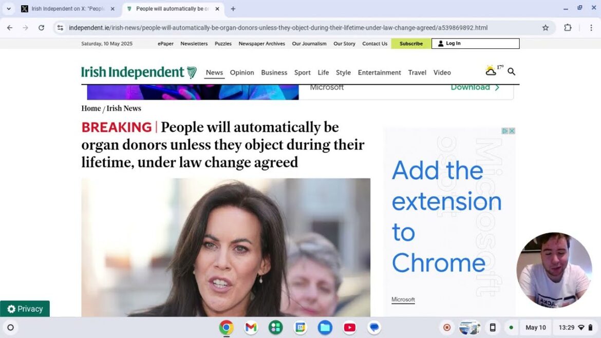Automatically organ donors the new law